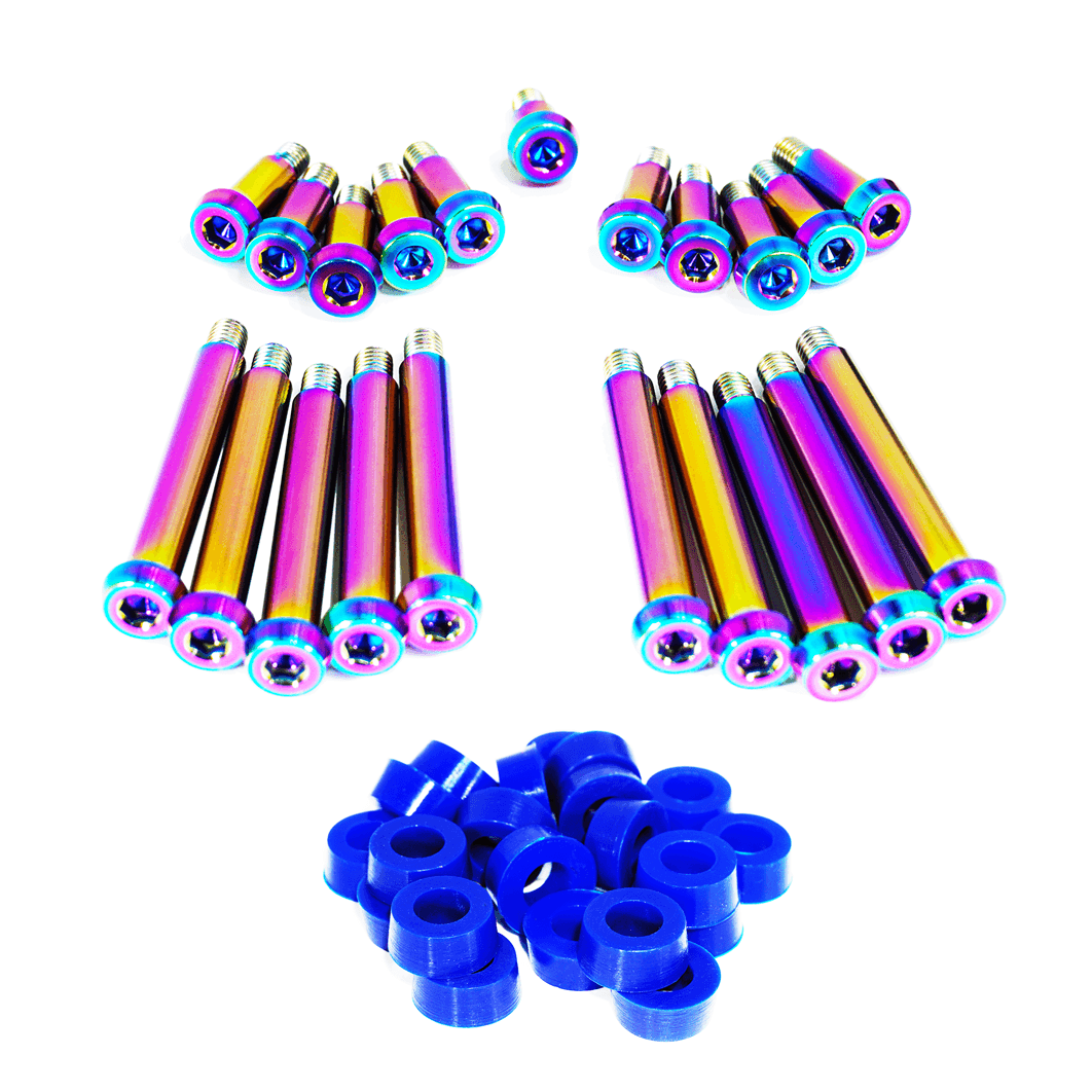 ZSPEC Shoulder-Bolt Timing Covers Fasteners w/ Bushings, Nissan 300zx Z32, Titanium