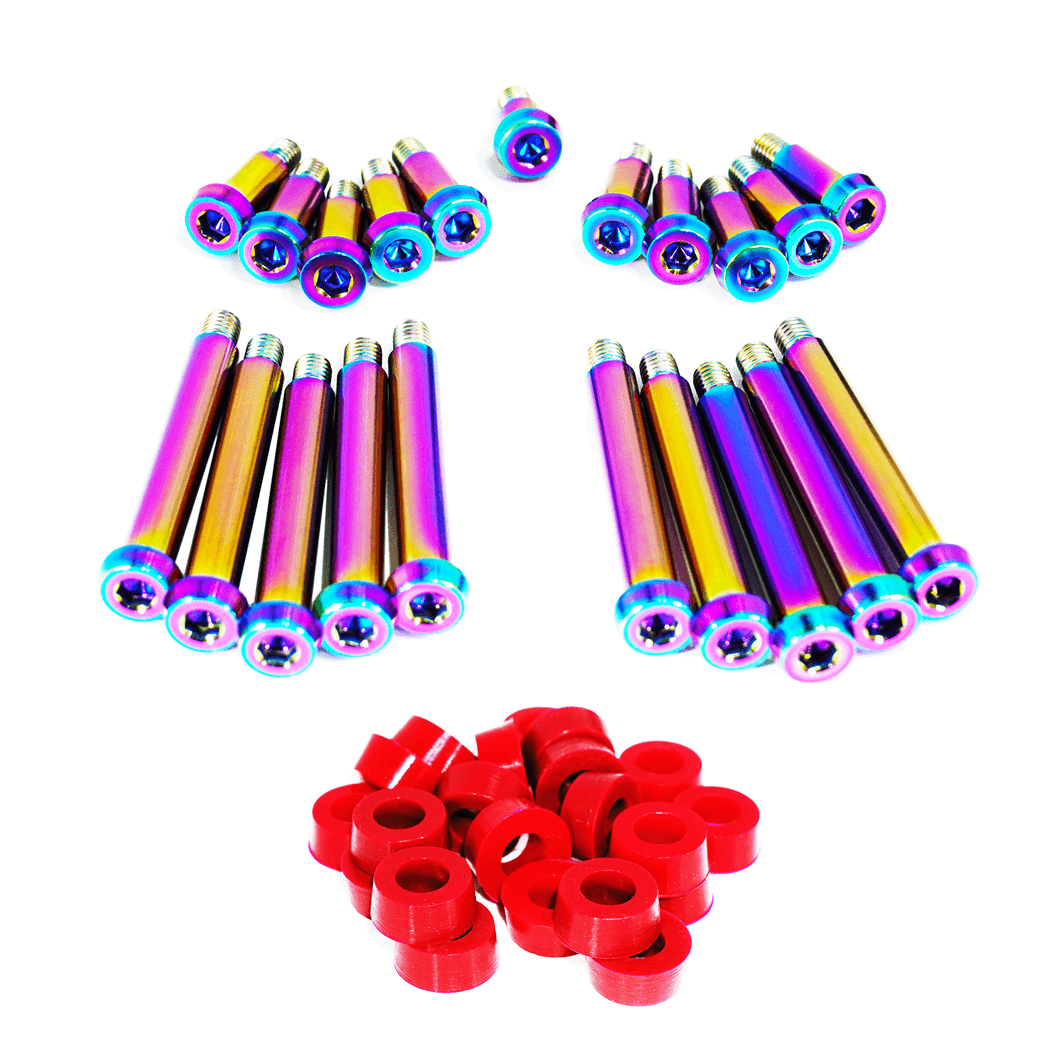 ZSPEC Shoulder-Bolt Timing Covers Fasteners w/ Bushings, Nissan 300zx Z32, Titanium