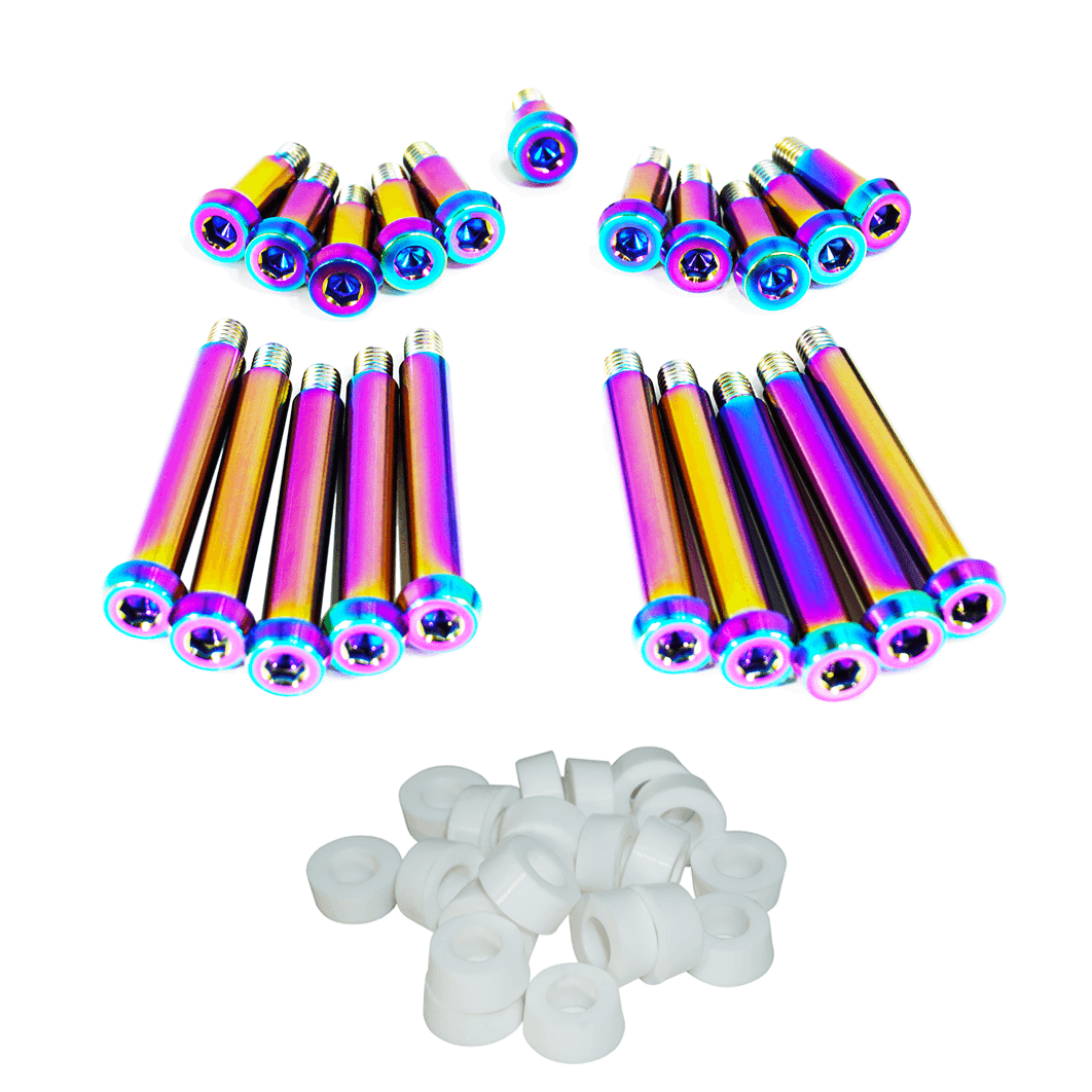 ZSPEC Shoulder-Bolt Timing Covers Fasteners w/ Bushings, Nissan 300zx Z32, Titanium