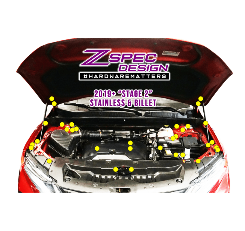 ZSPEC "Stage 2" Dress Up Bolts® Fastener Kit for '19+ Chevy Blazer C1, Stainless & Billet