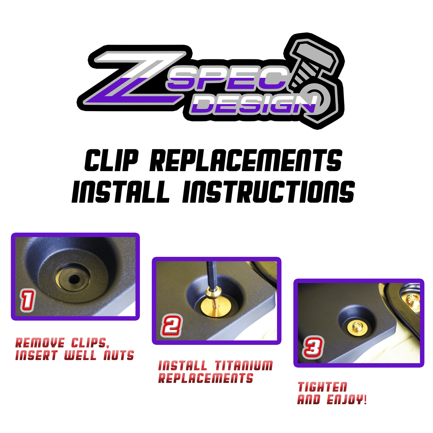 ZSPEC Clip-Replacement Fastener Solution, M5x22mm w/ Well Nut, Per Each