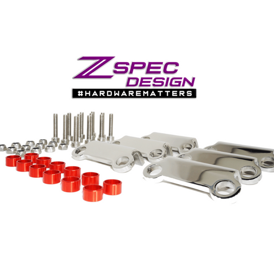 ZSPEC Polished Stainless Coil Brackets Kit (no Z), 90-99 Nissan Z32 300zx
