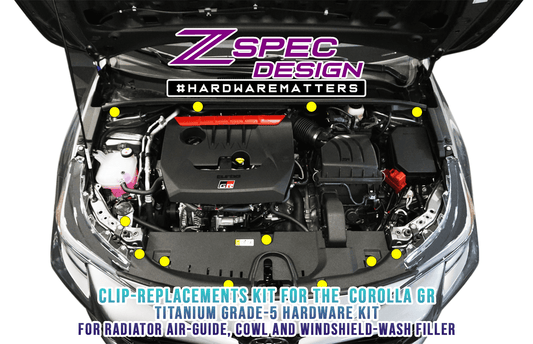 ZSPEC Plastic Clips "Replacement Fastener Kit for the GR Corolla, Titanium