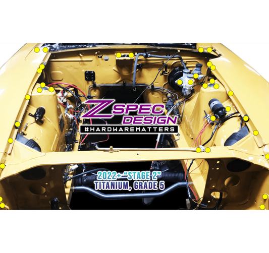 ZSPEC "Stage 2" Dress Up Bolts® Fastener Kit for '70-78 Datsun 240z/260z/280z, Titanium