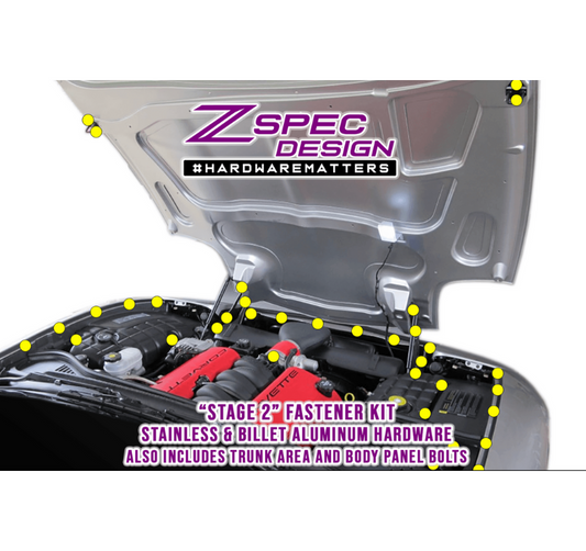 ZSPEC "Stage 2" Dress Up Bolts® Fastener Kit, '97-04 C5 Corvette 5.7L LS6, Stainless & Billet