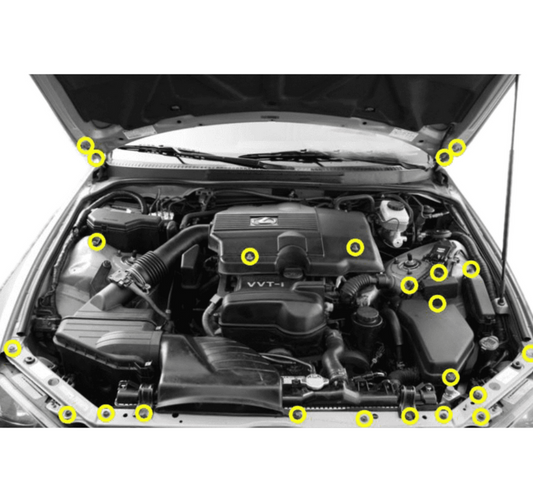 ZSPEC "Stage 3" Dress Up Bolts® Fastener Kit for '98-13 Lexus IS 250/300/350, Stainless & Billet