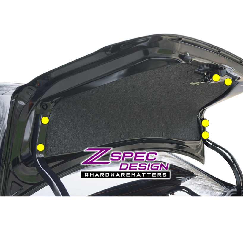 ZSPEC Trunk Dress Up Bolts® Fastener Kit for '15-21 Subaru WRX & STi, Titanium