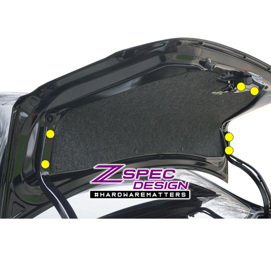 ZSPEC Trunk Dress Up Bolts® Fastener Kit for '15-21 Subaru WRX & STi, Titanium