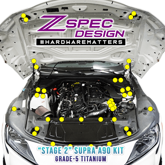 ZSPEC "Stage 2" Fastener Kit for '20+ Toyota Supra MKV GR A90, Titanium