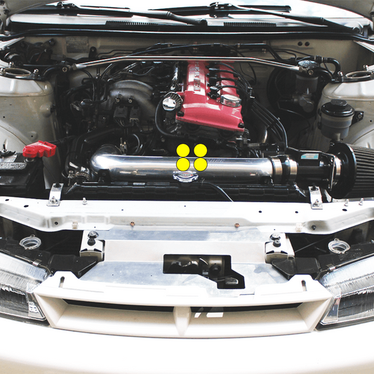 ZSPEC SR20 & KA24 Dress Up Bolts® Water Pump Pulley Kit Nuts, Grade-5 Titanium