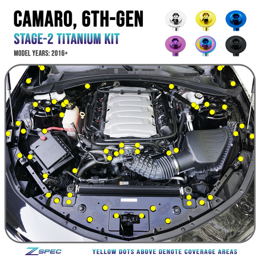 ZSPEC "Stage 2" Dress Up Bolts® Fastener Kit for '16+ Chevy V8 Camaro SS, Titanium