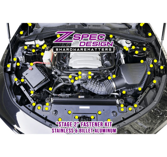 ZSPEC "Stage 2" Dress Up Bolts® Fastener Kit for '16+ Chevy V8 Camaro SS, Stainless & Billet