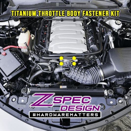 ZSPEC Throttle Body Fastener Kit for '16+ Chevy V8 Camaro SS, Grade-5 Titanium