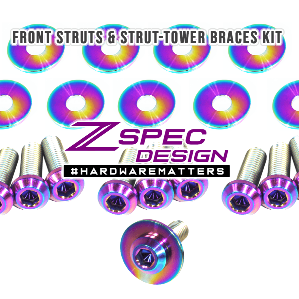 ZSPEC Titanium Struts & Strut-Braces Fastener Kits for '16+ Chevy V8 Camaro SS