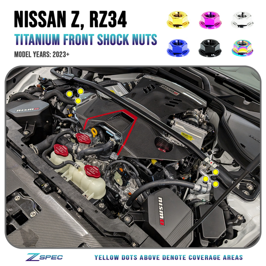 ZSPEC Shock Tower Nuts for '23+ Nissan Z RZ34, Titanium