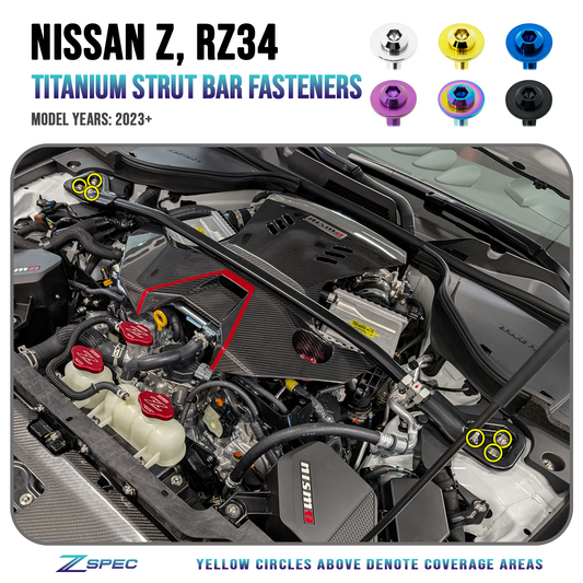 ZSPEC Strut Tower Brace/Bar Fastener Kit for '23+ Nissan Z RZ34, Titanium