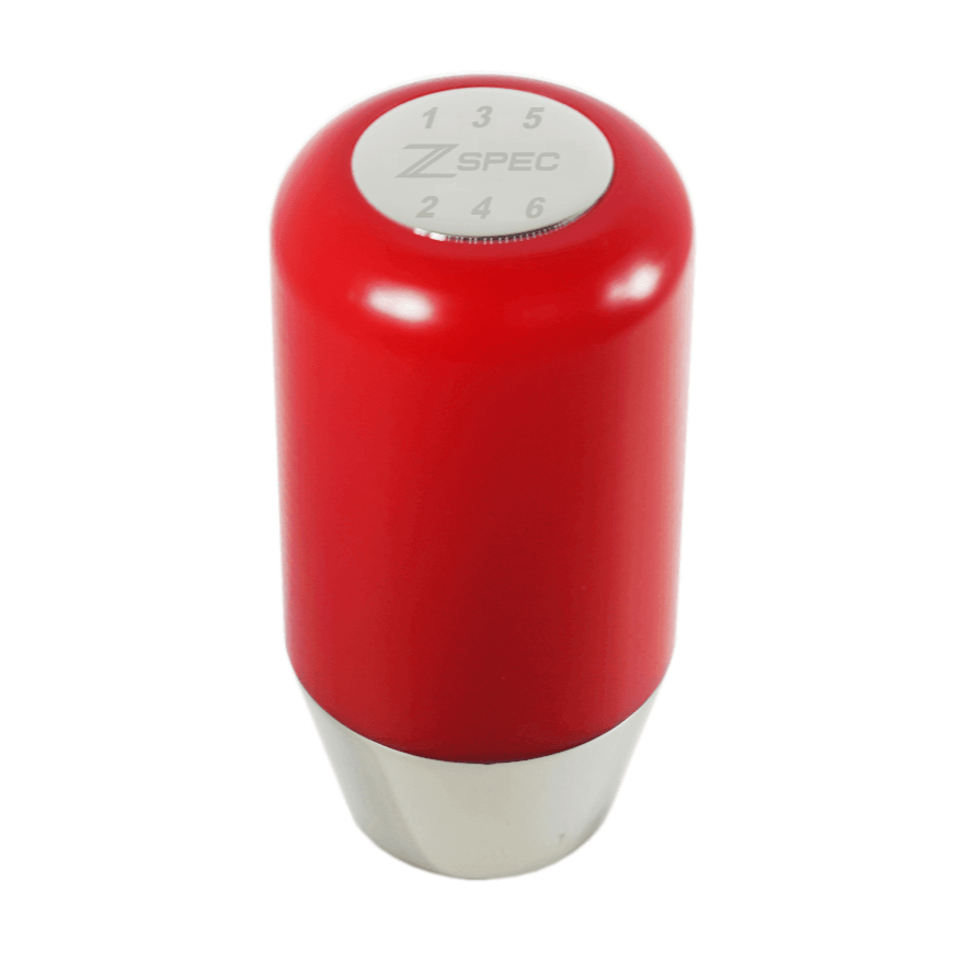ZSPEC Shift Knob, M10-1.5, Delrin & Stainless, 6-Speed Shift Pattern Coin