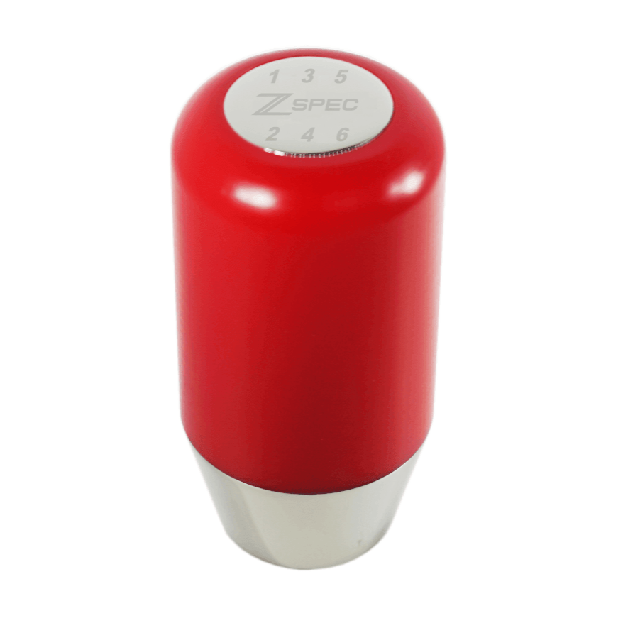 ZSPEC Shift Knob, M8-1.25, Delrin & Stainless, 6-Speed Shift Pattern Coin