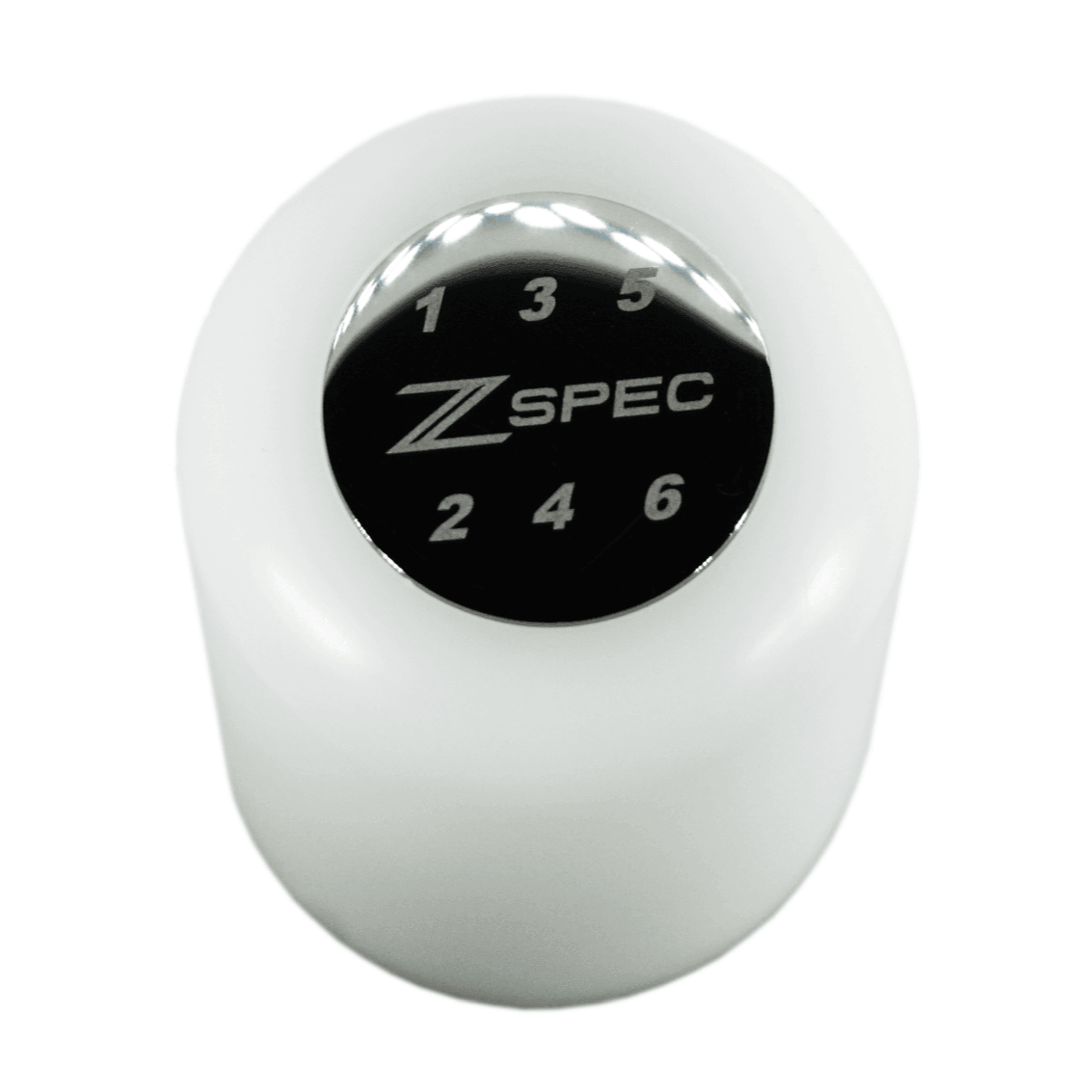 ZSPEC Shift Knob, M8-1.25, Delrin & Stainless, 6-Speed Shift Pattern Coin