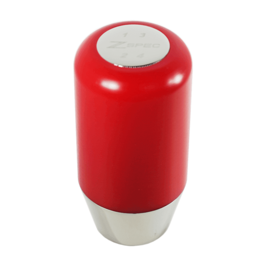 ZSPEC Shift Knob, M8-1.25, Delrin & Stainless, 4-Speed Shift Pattern Coin