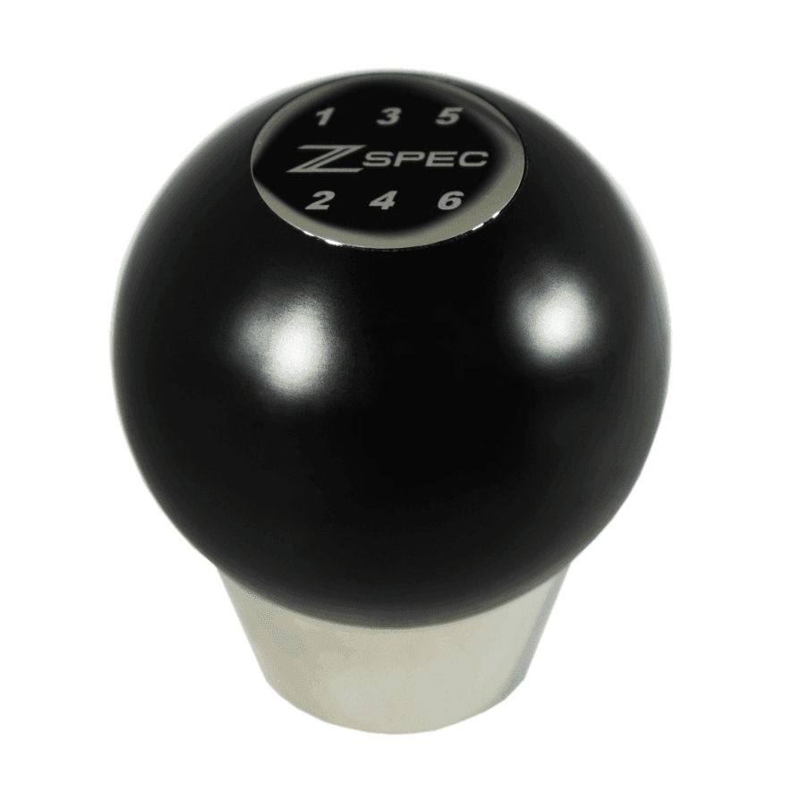 ZSPEC Shift Knob, M12-1.25, Delrin & Stainless, 6-Speed Shift Pattern Coin