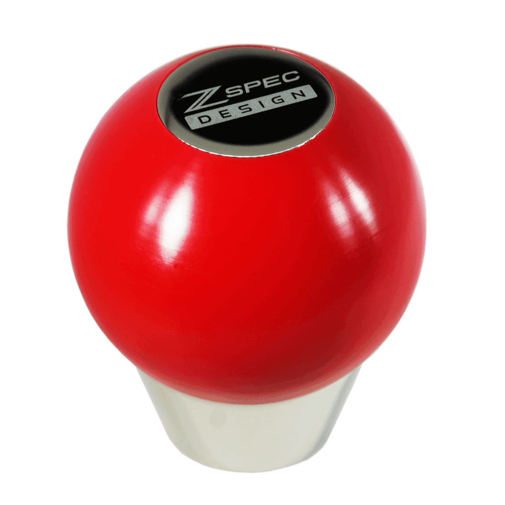 ZSPEC Shift Knob, M12-1.25, Delrin & Stainless, 6-Speed Shift Pattern Coin