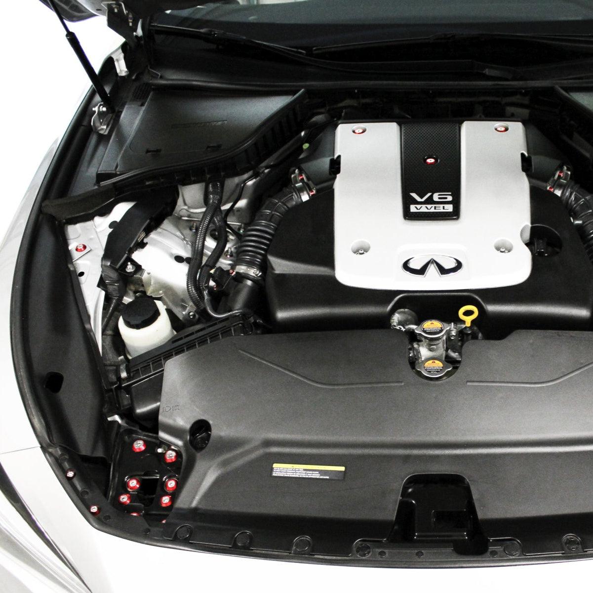 ZSPEC "Stage 2" Dress Up Bolts® Fastener Kit for '09-'17 Infiniti G37/Q50 VQ37, Stainless & Billet