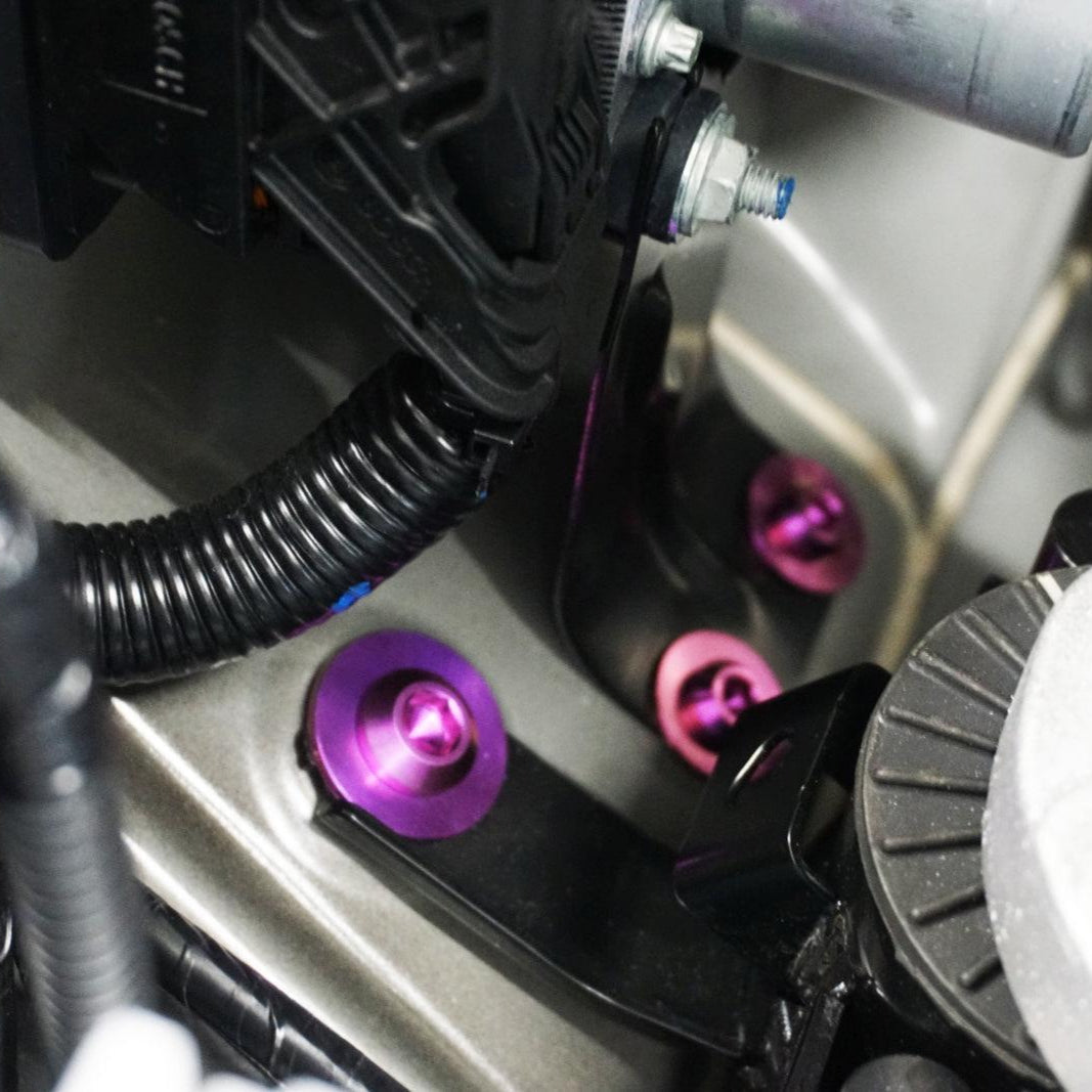 ZSPEC "Stage 3" Dress Up Bolts® Fastener Kit for '23+ Mitsubishi Mirage, Titanium