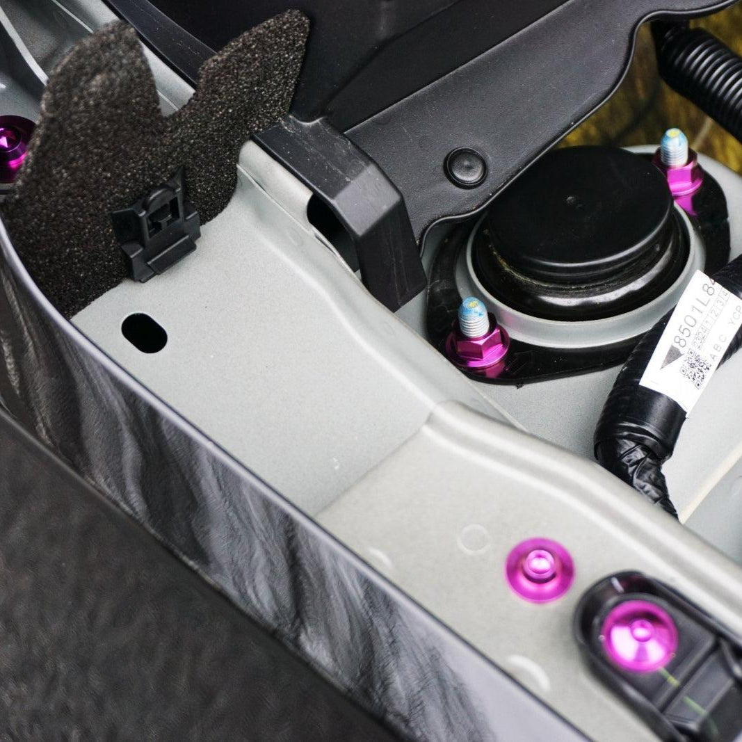 ZSPEC Stage-2 Dress Up Bolts® Fastener Kit for '23+ Mitsubishi Mirage, Titanium