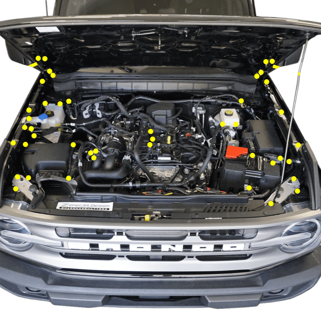 ZSPEC "Stage 3" Dress Up Bolts® Fastener Kit for '21+ Ford Bronco 2.7L, Stainless-Billet