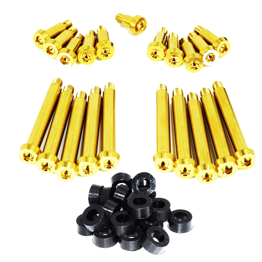 ZSPEC Shoulder-Bolt Timing Covers Fasteners w/ Bushings, Nissan 300zx Z32, Titanium