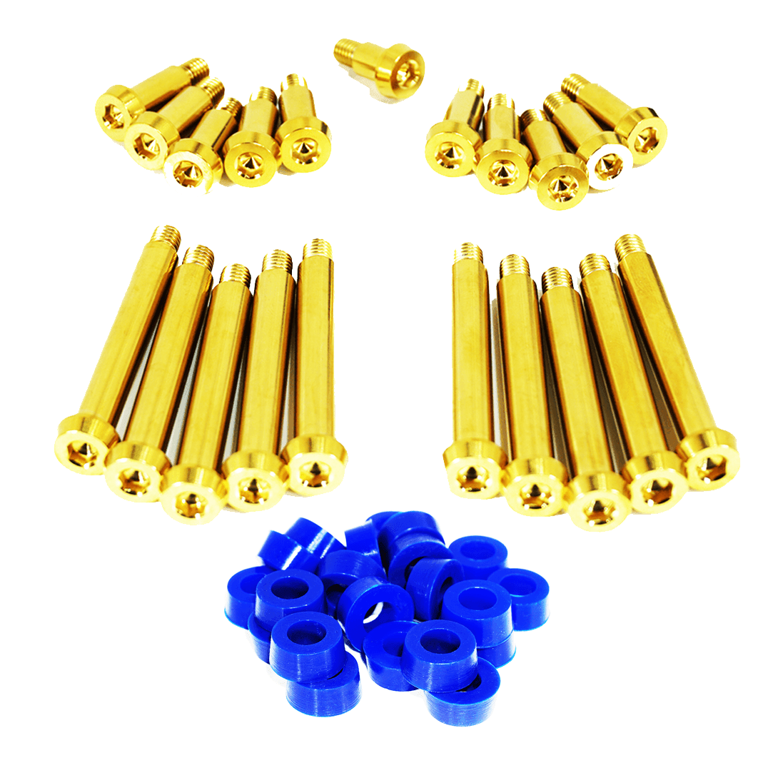 ZSPEC Shoulder-Bolt Timing Covers Fasteners w/ Bushings, Nissan 300zx Z32, Titanium