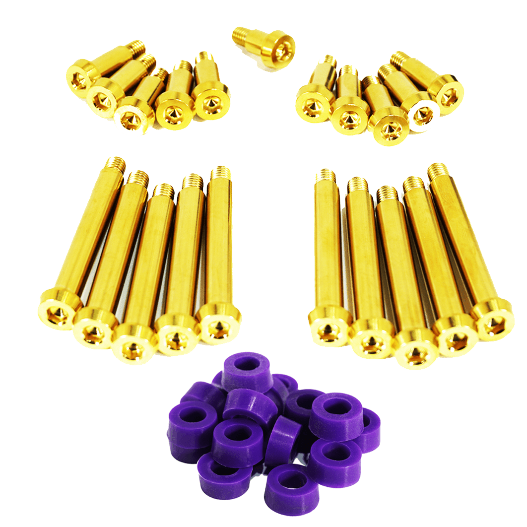 ZSPEC Shoulder-Bolt Timing Covers Fasteners w/ Bushings, Nissan 300zx Z32, Titanium