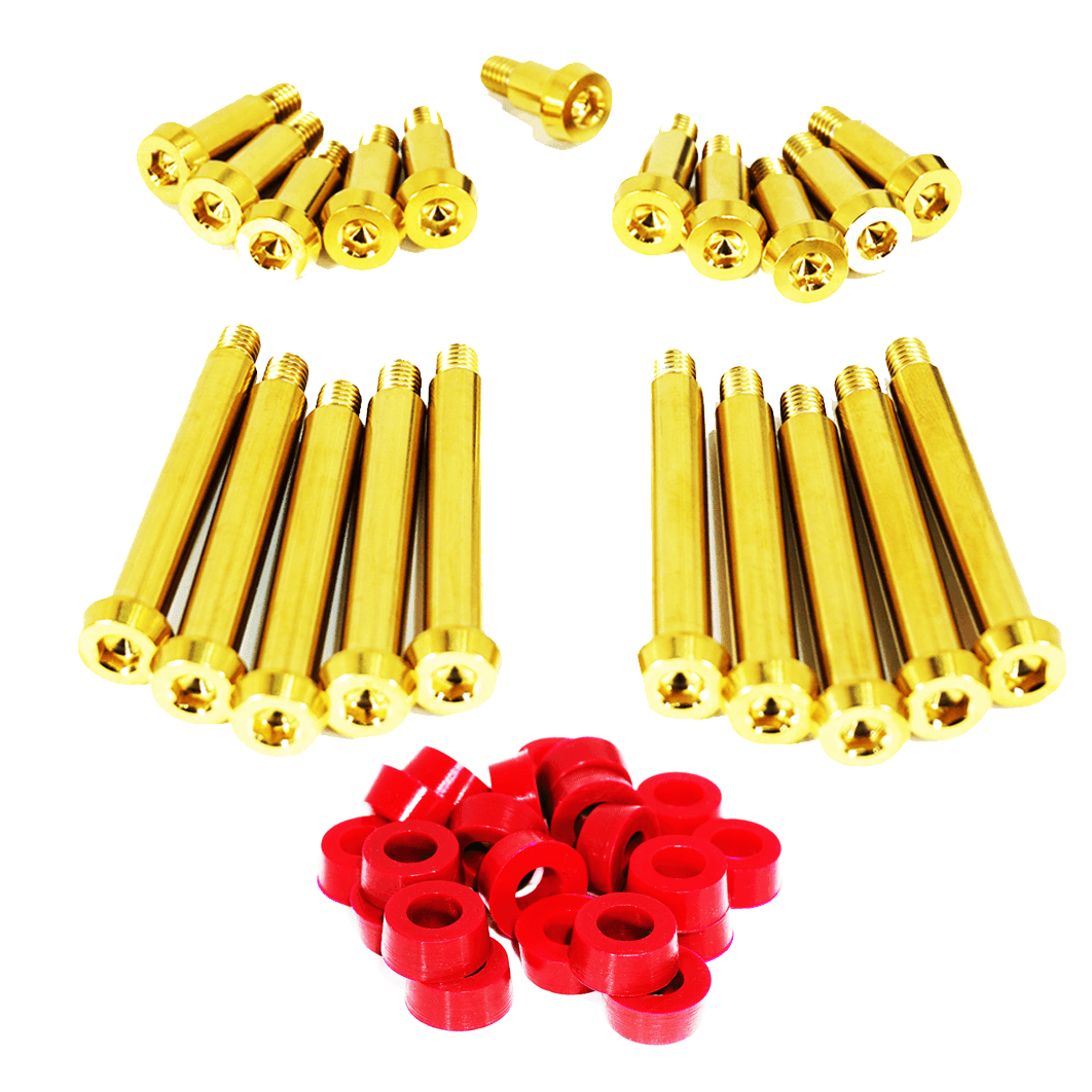 ZSPEC Shoulder-Bolt Timing Covers Fasteners w/ Bushings, Nissan 300zx Z32, Titanium