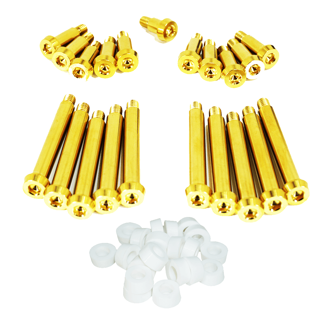 ZSPEC Shoulder-Bolt Timing Covers Fasteners w/ Bushings, Nissan 300zx Z32, Titanium