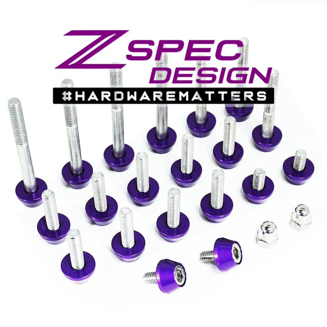 ZSPEC Plenum Fastener Kit for Nissan 350z VQ35DE, Stock (OEM) Length, Stainless & Billet