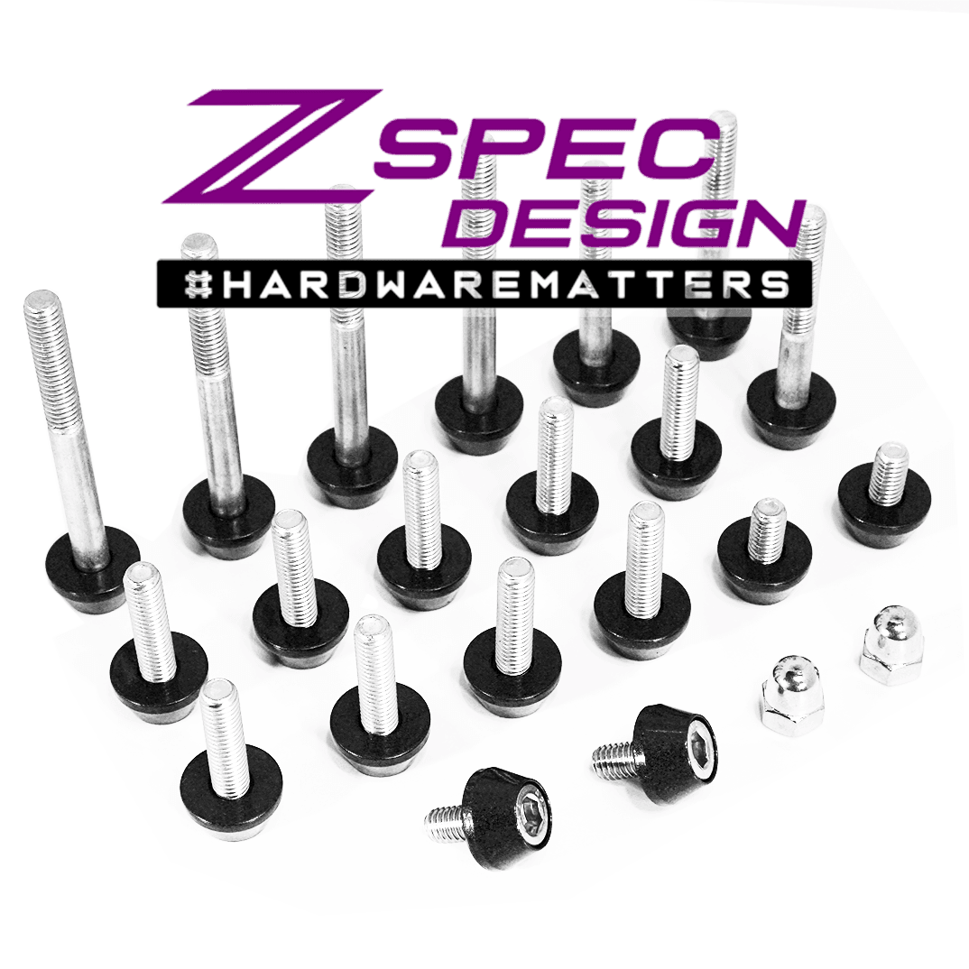 ZSPEC Plenum Fastener Kit for Nissan 350z VQ35DE, Stock (OEM) Length, Stainless & Billet