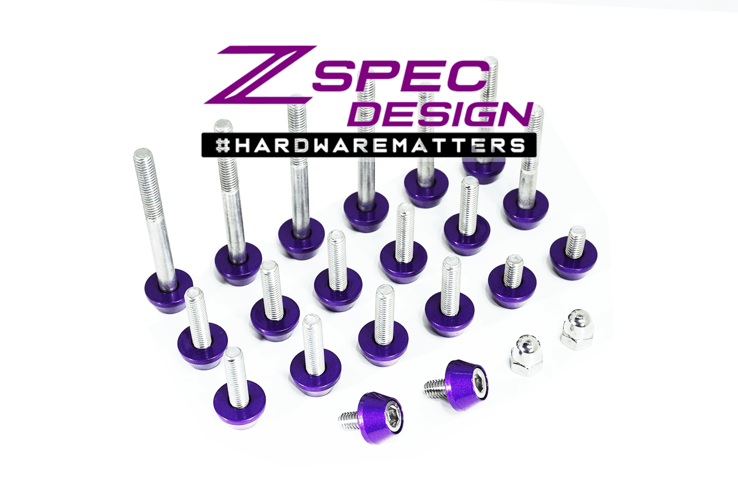 ZSPEC Plenum Fastener Kit for Nissan 350z VQ35DE +10mm (LONGER) Spacer, Stainless & Billet