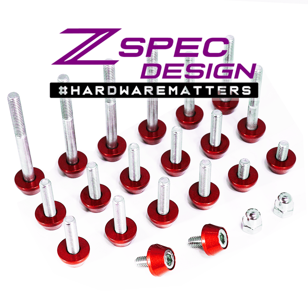 ZSPEC Plenum Fastener Kit for Nissan 350z VQ35DE, Stock (OEM) Length, Stainless & Billet
