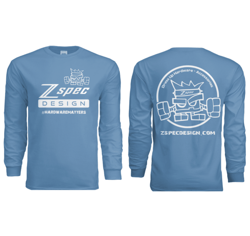 ZSPEC Long-Sleeve Cotton T-Shirt, Light Blue