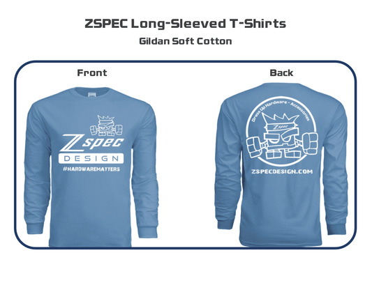 ZSPEC Long-Sleeve Cotton T-Shirt, Light Blue