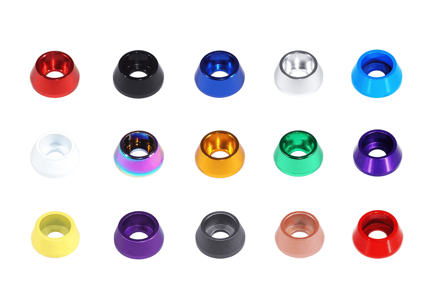 ZSPEC M10 Billet Angled Cup Finish Washers for SHSC Socket-Cap Fasteners, Billet, 10-Pack