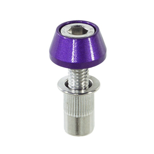 ZSPEC Body Kit Fastener, Billet-Angled Finish Washer & Stainless M6x20mm Bolt, w/ Rivet Nut, per Each