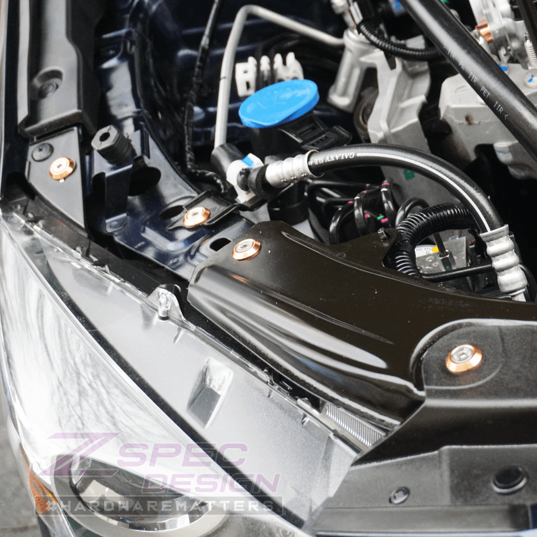 ZSPEC "Stage 3" Dress Up Bolts® Fastener Kit for '14-17 Mazda3 2.0L, Stainless & Billet