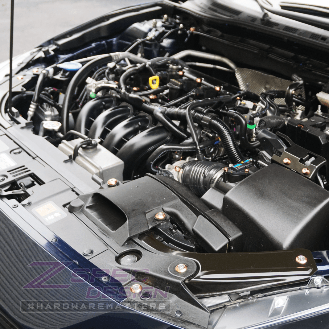 ZSPEC "Stage 3" Dress Up Bolts® Fastener Kit for '14-17 Mazda3 2.0L, Stainless & Billet