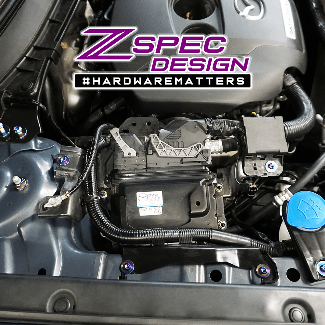 ZSPEC "Stage 2" Dress Up Bolts® Fastener Kit for '17-23 Mazda CX-5, Titanium