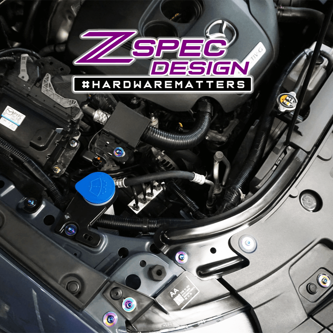 ZSPEC "Stage 2" Dress Up Bolts® Fastener Kit for '17-23 Mazda CX-5, Titanium