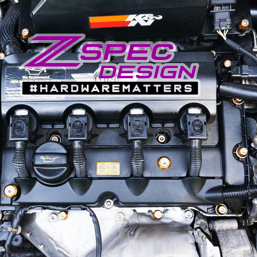 ZSPEC "Stage 3" Dress Up Bolts® Fastener Kit for '06-13 Mini R56 Hatch/Hard-Top, Stainless & Billet