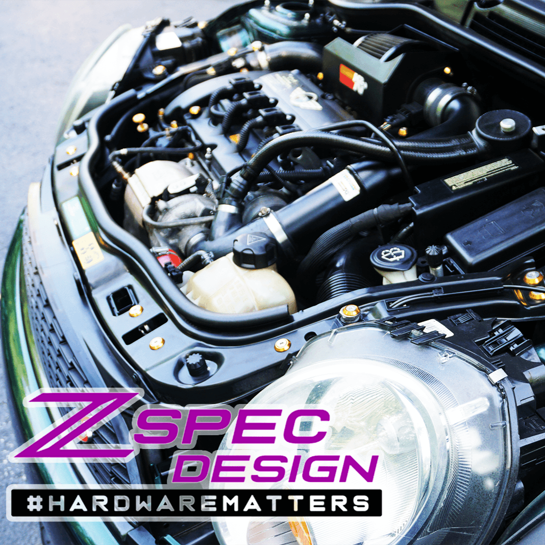 ZSPEC "Stage 3" Dress Up Bolts® Fastener Kit for '06-13 Mini R56 Hatch/Hard-Top, Stainless & Billet