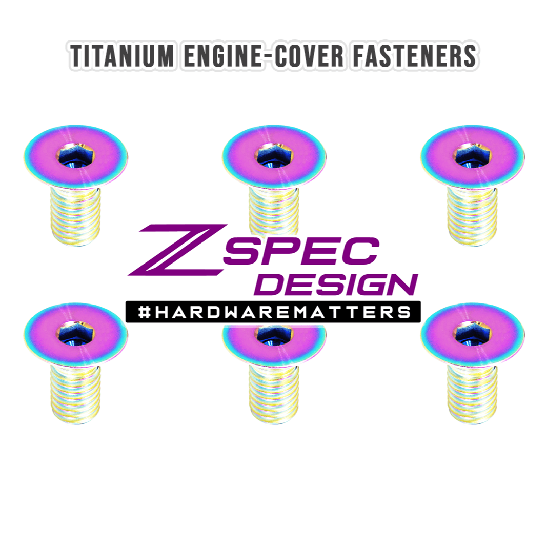ZSPEC Engine-Cover Fasteners for '84-89 Nissan 300zx Z31, Grade-5 Titanium